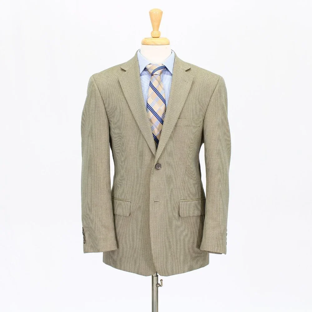 Stafford 40R Beige HT 2-Button Sport Coat Blazer Jacket V520